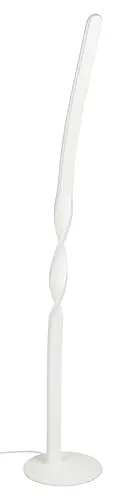 Moderne LED Stehlampe 110 cm, Metall weiß matt - Stehleuchten für stilvolle Wohnräume, energiesparend mit 2100 Lumen und 4000K, ideal für Leseecken und Arbeitszimmer, mit praktischem Fußschalter.