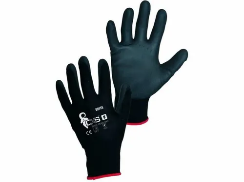 CXS Arbeitshandschuh-Set 12 Paar CXS BRITA BLACK beschichtete Handschuhe Arbeitshandschuhe