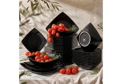 KONSIMO® Tafelservice EPIRI 36-tlg für 12 Personen in schwarz von KONSIMO®