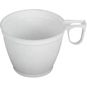 Papstar Kaffeetassen 12215, Einweg, 180ml, Kunststoff PS, weiß, 60 Stück