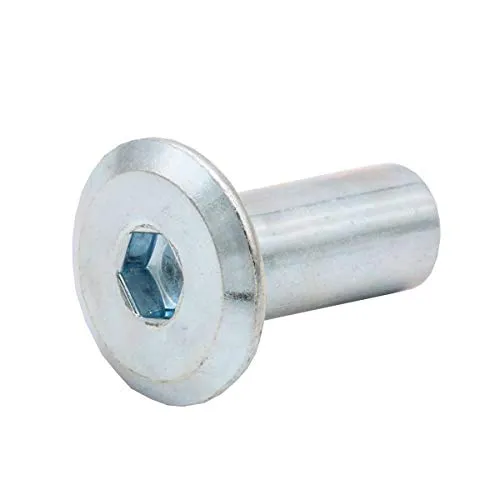 PARCO Hülsenmuttern M6x20mm Innensechskant - Einschraubmutter M6 - Stahl verzinkt - 50 Stück