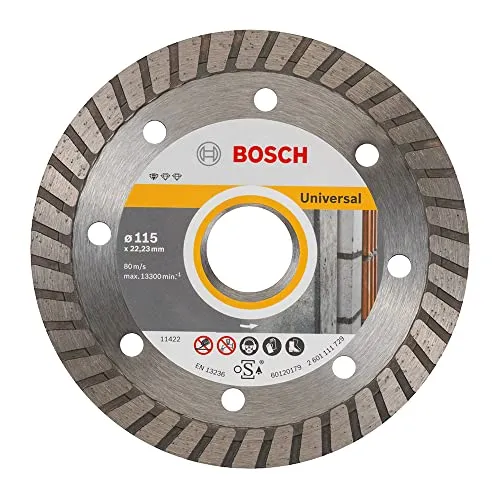 Bosch Accessories Bosch Professional Diamanttrennscheibe Standard for Universal Turbo (Stein, 115 x 22,23 x 2 x 10 mm, Zubehör Winkelschleifer)