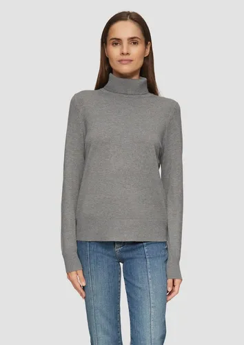 s.Oliver Longpullover Strickpullover Feinstrickpullover mit Rollkragen