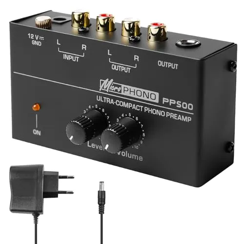 Phono Vorverstärker für Plattenspieler mit RCA Anschluss