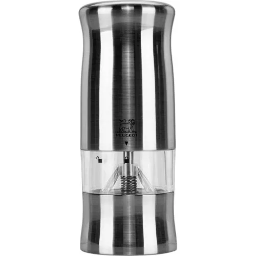 PEUGEOT ZELI Elektrische Pfeffermühle 14cm - Küchenhelfer mit Edelstahlmahlwerk und LED-Beleuchtung, ideal für präzises Würzen und stilvolles Kochen.