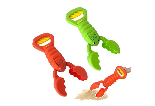 alldoro Sandform-Set Sandgreifer Hummer 2er Set, rot & grün, Sandspielzeug für Kinder ab 3, Tierisches Outdoor-Spielzeug Set für Sandkasten, Spielplatz & Strand