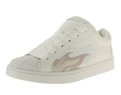 Buffalo Damen Sneaker Schnürschuh Weiß 37 EU - Stylische Damen Sneaker in Größe 37, Farbe Weiß. Aus robustem Kunststoff gefertigt, ideal für den Alltag und bequem für jede Gelegenheit.