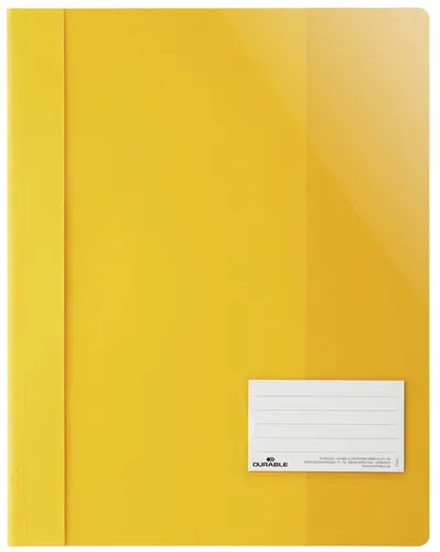 DURABLE Sichthefter A4+ in Gelb - 25 Stück - Schnellhefter für A4+ Unterlagen, ideal zum schnellen Ordnen und Präsentieren Ihrer Dokumente.