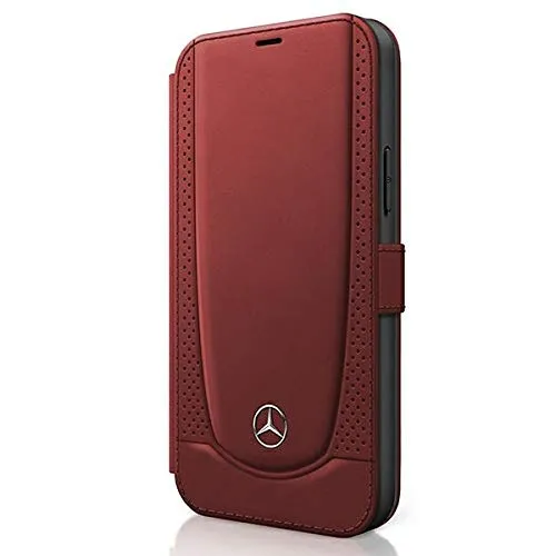 Mercedes Book Urban Line Lederhülle Flip Case für iPhone 12 Mini rot, Mercedes