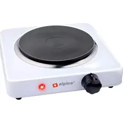 ALPINA Elektro-Kochplatte , 1000 Watt, Weiß - Weiß