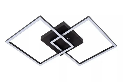 Licht-Erlebnisse Deckenleuchte MIROX, LED fest integriert, LED Aluminium 41 cm breit Schwarz warmweiß 2700-4000 K 950 lm Modern