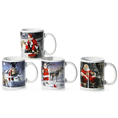 Annastore 12 x Glühweinbecher - Weihnachtstassen mit schönen Motiven Farbe 12 x Xmas Nostalgie