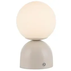 SCHÖNER WOHNEN-Kollektion Akku-Tischleuchte Rudi – Beige Sand - Moderne Akku-Tischleuchte aus Aluminium, Eisen und Stahl für flexibles Licht überall im Raum. Stilvolles Design und einfache Handhabung machen sie zum perfekten Begleiter.
