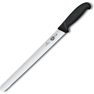 Victorinox Schinkenmesser Fibrox 5.4203.30, Kunststoffgriff, abgerundete Edelstahlklinge 30 cm