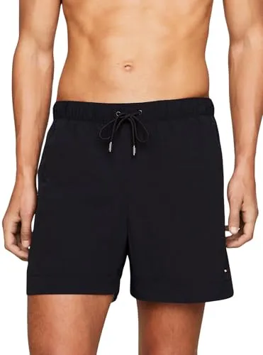Tommy Hilfiger Herren Badeshorts Medium Drawstring, Blau (Desert Sky), L - Herren-Shorts aus 100% recyceltem Nylon, ikonisches Design mit optimaler Passform und Elastikbund, ideal für aktive Männer am Strand oder Pool.