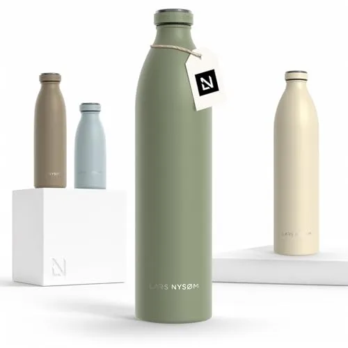 LARS NYSØM Edelstahl Trinkflasche 1500ml in grün von LARS NYSØM