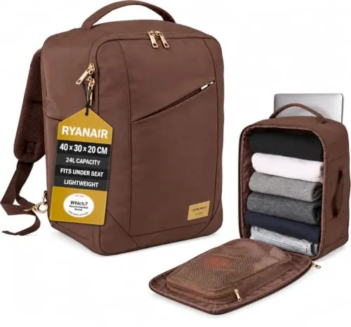 Cabin Max Handgepäck-Rucksack Backpack Reiserucksack Ryanair 40x30x20 24L | 40x30x20 Wochenendtasche, Ryanair, EasyJet, Wizz Air, Vueling, Volotea, Transavia, Air Lingus, Laptopfach, 0,9kg, 24L