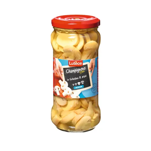 Lutèce Champignon Scheiben 2.Wahl ATG 200g milder Geschmack 370ml