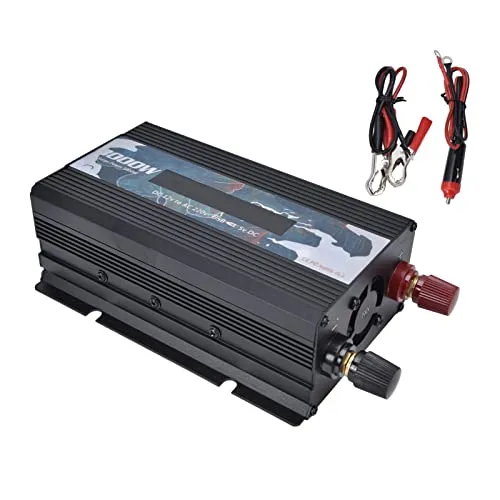 W Reiner Sinus-Wechselrichter DC 12V zu AC 220V Multifunktionale Batteriekonverter für Haus, Wohnmobil, LKW (Schwarz) 300