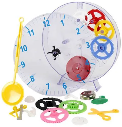 Techno Line Model kids clock Mechanisch Wanduhr Lernbausatz 20cm x 35mm Transparent