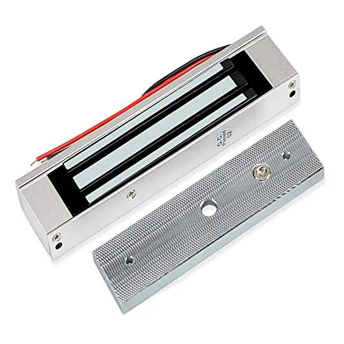 YAVIS 180kg Elektromagnetisches Schloss DC12V Magnetschloss Elektrisches 350lbs für Tür Access Control System Hostcontroller Tür Eintrag NC-Modus