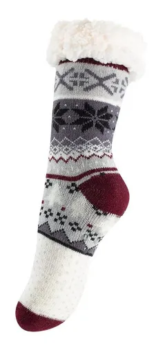 Yenita® Socken Hüttensocken mit weichem Innenplüsch und ABS-Sohle