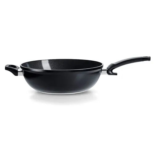 Fissler Ceratal Orbit Black Wok 32 cm - Pfanne mit hochwertiger keramischer Antihaftbeschichtung, ideal für schonendes Braten. Made in Germany, geeignet für alle Herdarten inklusive Induktion.