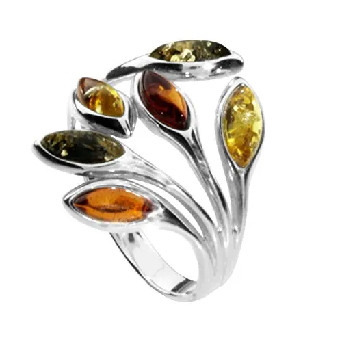 Ring - Elena - Silber 925/000 - Bernstein