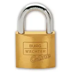 AV-Vorhangschloss, C-Line 222 15 SB, Messing massiv von BURG-WÄCHTER