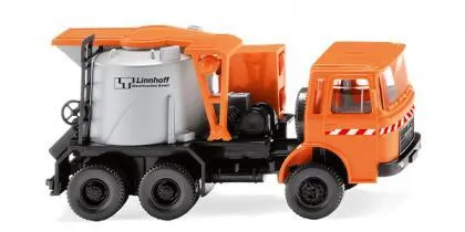 Wiking 068904 H0 LKW Modell Man Kommunal-Gussasphaltkocher - Miniatur Motorfahrzeug-Modelle mit vorbildgetreuem Spezialaufbau, ideal für Sammler und Liebhaber von historischen MAN-Lkw-Modellen.