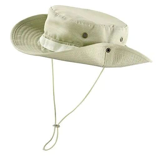 Faletony Sonnenhut Damen Herren Fischerhut Sonnenhüte mit Kinnriemen UV-Schutz Buschhut Boonie Hat, Wasserdicht & Atmungsaktiv - Faltbarer Sonnenhut für Outdoor, Wandern, Camping, Angeln