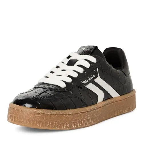 Tamaris Damen 1-23723-44 Sneaker, Black Croco, 39 EU von Tamaris