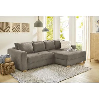 Jockenhöfer Gruppe Ecksofa Kampen L-Form mit Bettfunktion in braun von Jockenhöfer