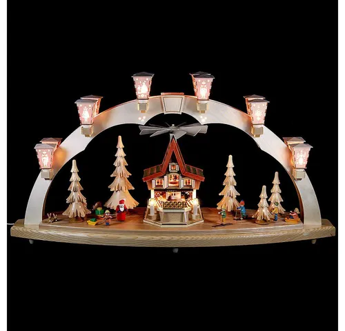 Richard Glaesser Lichterbogen Weihnachtswald mit Adventshaus