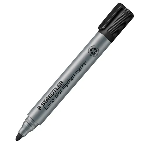 Flipchartmarker Lumocolor 356 schwarz Staedtler mit Rundspitze