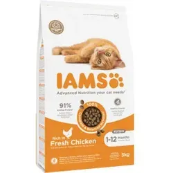 IAMS VITALITY FOOD FÜR KÄTZCHEN - FRISCHES HÜHNCHEN 10 KG - Katzenfutter für Kätzchen mit frischem Hühnchen, unterstützt ein gesundes Wachstum und eine starke Immunität.