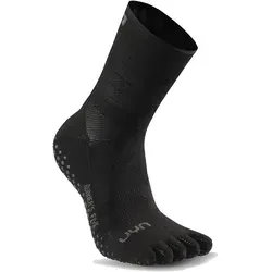 UYN Runner's Five Grip Socks - Hochwertige Laufsocken in Schwarz - Unisex-Laufsocken in Schwarz, Größe 39-41, mit rutschfestem Grip für optimalen Halt beim Laufen. Ideal für Sportler, die Komfort und Funktionalität schätzen.