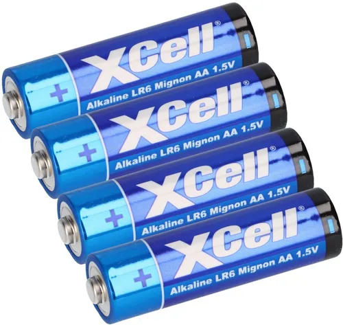 XCell XCell 4er Folie AA LR6 Mignon Super Alkaline Batterie Batterie