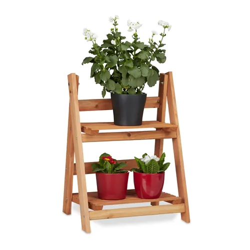 Blumentreppe aus Holz - Klappbares Pflanzenregal mit 3 Ebenen - Praktisches Pflanzenregal für den Innenbereich, ideal zur platzsparenden Präsentation Ihrer Pflanzen. Hergestellt aus hochwertigem Holz, bietet es Stabilität und eine stilvolle Optik.