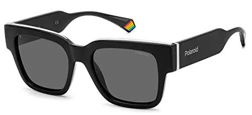 Polaroid Unisex PLD 6198/s/x Sonnenbrille, 807/M9 Black, 52 mm - Sonnenbrillen für Damen mit polarisierten Gläsern für optimalen UV-Schutz und klare Sicht, inklusive schützendem Etui.