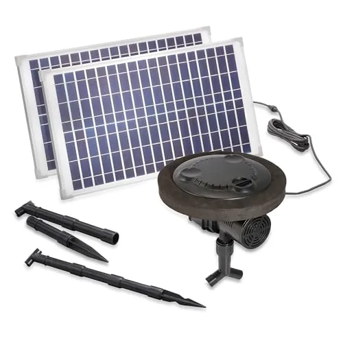 Esotec Solar Teichbelüfter Set Power Float 50/1000, 1000l/h Sauerstoffpumpe für Gartenteiche - ✅ EFFIZIENTE SOLARBELÜFTUNG FÜR TEICHE | Schwimmendes Set mit 1000l/h Pumpe, ideal zur Verbesserung der Wasserqualität. Inklusive Solarpanel für nachhaltige Energie. Einfach in Betrieb zu nehmen und wartungsarm.
