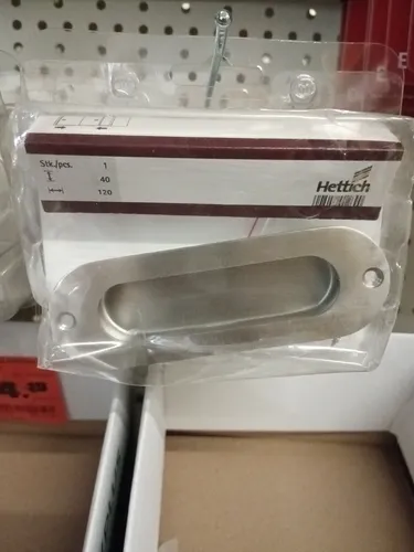 HETTICH 9102511 Einlassgriff 120 x 40mm Edelstahl Möbelgriff Schiebetür