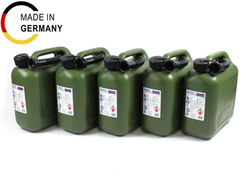 5er Set Benzinkanister 10L Kraftstoff Kanister UN-Zulassung Diesel Benzin E85