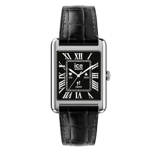 ICE-WATCH - Ice smart TKS 2.0 Silver Black Croco - Damenarmbanduhr mit Lederarmband - Elegante Damenarmbanduhr mit silbergrauem Zifferblatt und hochwertigem Lederarmband. Ideal für jeden Anlass und ein perfektes Geschenk.