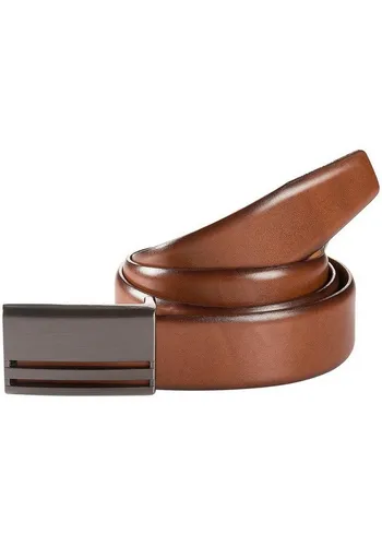 MONTI Leather Belt BERLIN Gürtel - Herren-Gürtel aus hochwertigem Leder in Cognac, mit robuster Koppelschließe für einen stilvollen Look und optimale Passform.