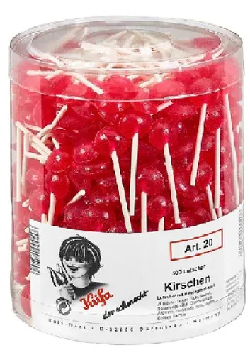Stück Küfa Kirsch Frucht Lolly 1 Dose 1,6kg in rot von Küfa
