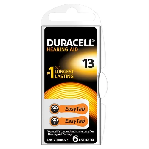 6x Hörgeräte-Batterien Typ 13 PR48 ActivAir DURACELL