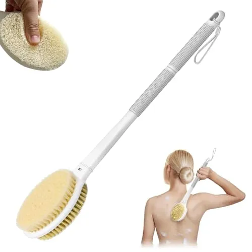elzle Rückenbürste Duschbürste 44 cm – Doppelseitige Massagebürste für die Körperpflege