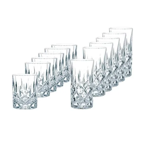 Nachtmann Gläserset 12-teilig - Hochwertiges 12-teiliges Gläserset aus klarem Glas, perfekt für stilvolle Anlässe, Made in Germany.