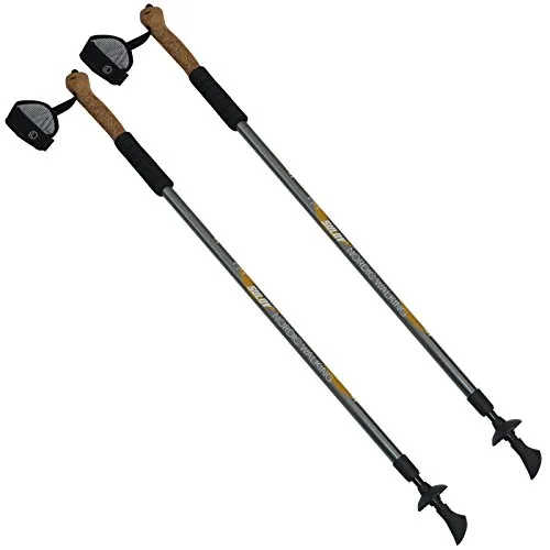 SULOV Erwachsene Nordic Walking Stöcke Trekkingstöcke Paar, orange, 90-150 cm, Trek-2